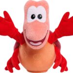 Disney Princess Singing and Snapping Sebastian 10-inch Plush Stuffed Animal, Red Crab, Kids Toys for Ages 3 Up by Just Play