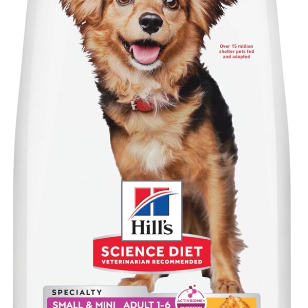 Hill's Science Diet Perfect Digestion, Adult 1-6, Small & Mini Breeds Digestive Support, Dry Dog Food, Chicken & Brown Rice, 3.5 lb Bag