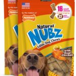 Nylabone Nubz Natural Dog Chew Treats, Chicken Flavor Pet Dental Chews for Small Dogs, Longer-Lasting Dog Bones Made in USA - Up to 30 lbs. (32 Count)