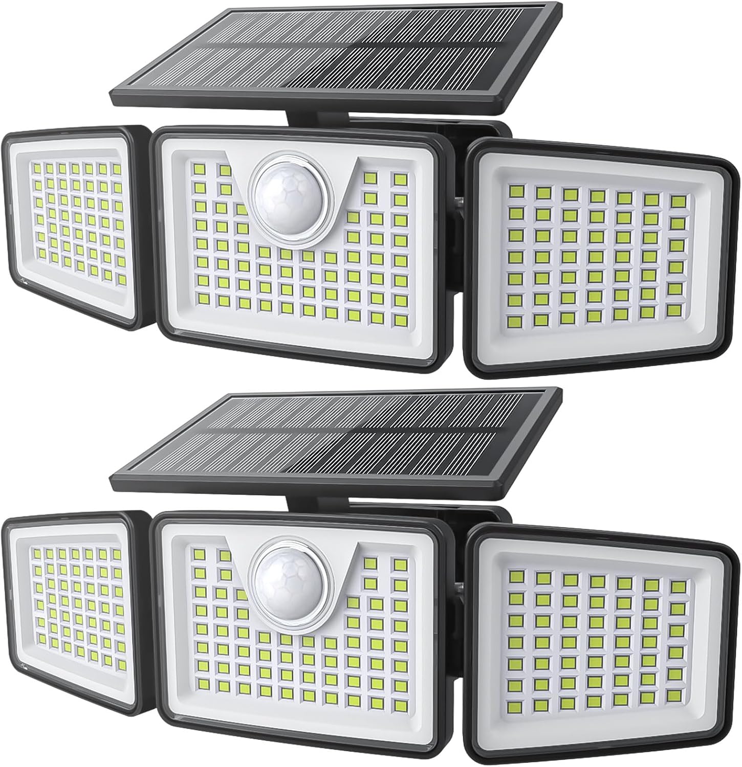 2500LM Solar Lights Outdoor with Motion Sensor,3 Head 270 Wide Angle Street Area Lights, IP65 Waterproof Security Lighting with 3 Modes(Non-Remote,2 Pcs) 2500LM Solar Lights Outdoor with Motion Sensor,3 Head 270 Wide Angle Street Area Lights, IP65 Waterproof Security Lighting with 3 Modes(Non-Remote,2 Pcs)