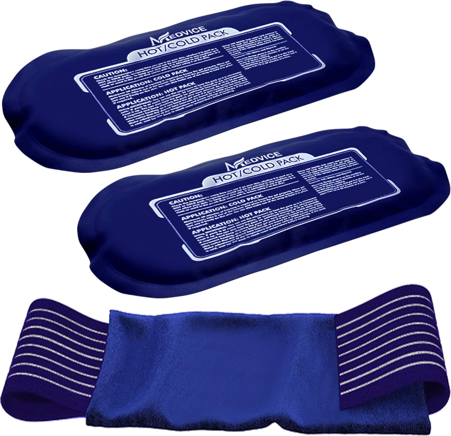 Reusable Hot and Cold Ice Packs for Injuries (3-Piece Set), Joint Pain, Muscle Soreness and Body Inflammation - Reusable Gel Wraps - Adjustable & Flexible for Knees, Back, Shoulders, Arms and Legs Reusable Hot and Cold Ice Packs for Injuries (3-Piece Set), Joint Pain, Muscle Soreness and Body Inflammation - Reusable Gel Wraps - Adjustable & Flexible for Knees, Back, Shoulders, Arms and Legs