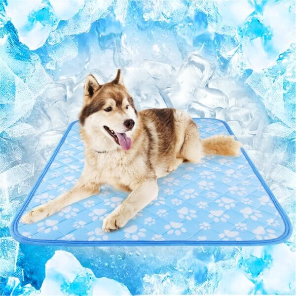 Rywell Cooling Mat for Dogs Large, 36'' x 27'' Color Changing&Arc-Chill Cooling Fiber QMAX>0.5, Washable Non-Toxic Portable Kennel Dog Bed, Non-Slip&Foldable Crate Pad for Large Dog