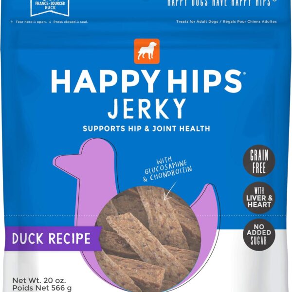 Happy Hips Jerky Dog Treats, Duck, 20 oz. Pouch