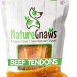 Nature Gnaws Beef Paddywack Tendons for Dogs 5-6" (5 Count) - Long Lasting for Aggressive Chewers - Natural Beef Dog Chew Bones - Rawhide Free