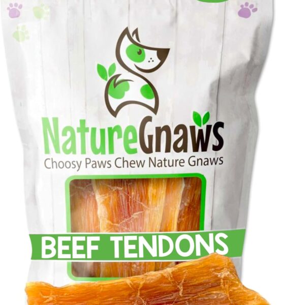 Nature Gnaws Beef Paddywack Tendons for Dogs 5-6" (5 Count) - Long Lasting for Aggressive Chewers - Natural Beef Dog Chew Bones - Rawhide Free