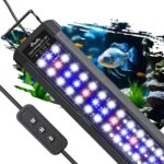Pawfly 11W Aquarium LED Light for 12 to 18 Inch Fish Tanks Extendable Fish Tank Light with Full Spectrum Brilliant White Blue Red Lights with Daytime & Night Modes and Adjustable Brightness