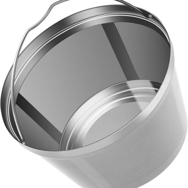 Reusable Coffee Filters 8-12 Cup Permanent Coffee Filters Basket Washable Compatible with Mr. Coffee Black & Decker Coffee Maker Filter 6-12 Cup