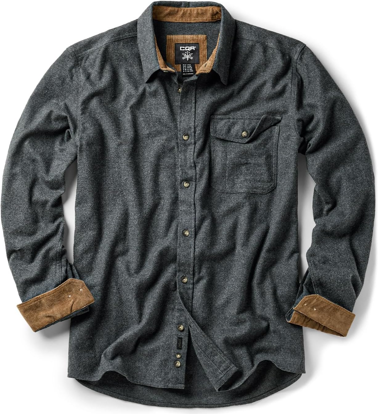 CQR Men's 100% All Cotton Button Down Flannel Shirts, Long Sleeve Brushed Warm Soft Casual Outdoor Plaid Shirt CQR Men's 100% All Cotton Button Down Flannel Shirts, Long Sleeve Brushed Warm Soft Casual Outdoor Plaid Shirt