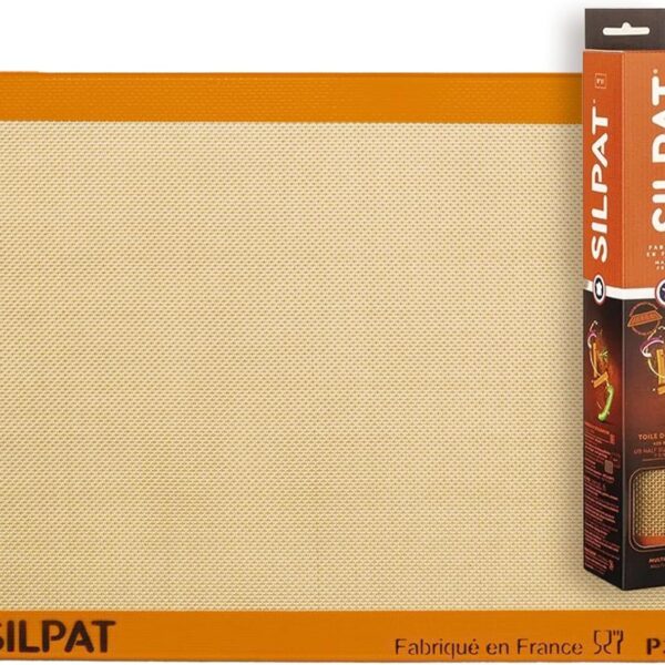 Silpat Premium Non-Stick Silicone Baking Mat, Half Sheet Size, 11-5/8 x 16-1/2, Orange