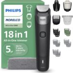 Philips Norelco All-in-One 18-Piece Trimmer 5000 Series - Shaver and Clipper for Face, Hair & Body, Self-sharpening Titanium Coated Blades, 16 Length Settings (0.5-16 mm), Wide Hair Clipper, MG5970/49