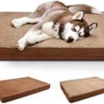 Sytopia Washable Indestructible 37" Dog Bed for Large Dogs  Double-Sided Plush, Waterproof, Removable Cover, Thick Orthopedic Support, Durable Multi- Size Comfort Clearance Indoor Flat Dog Bed