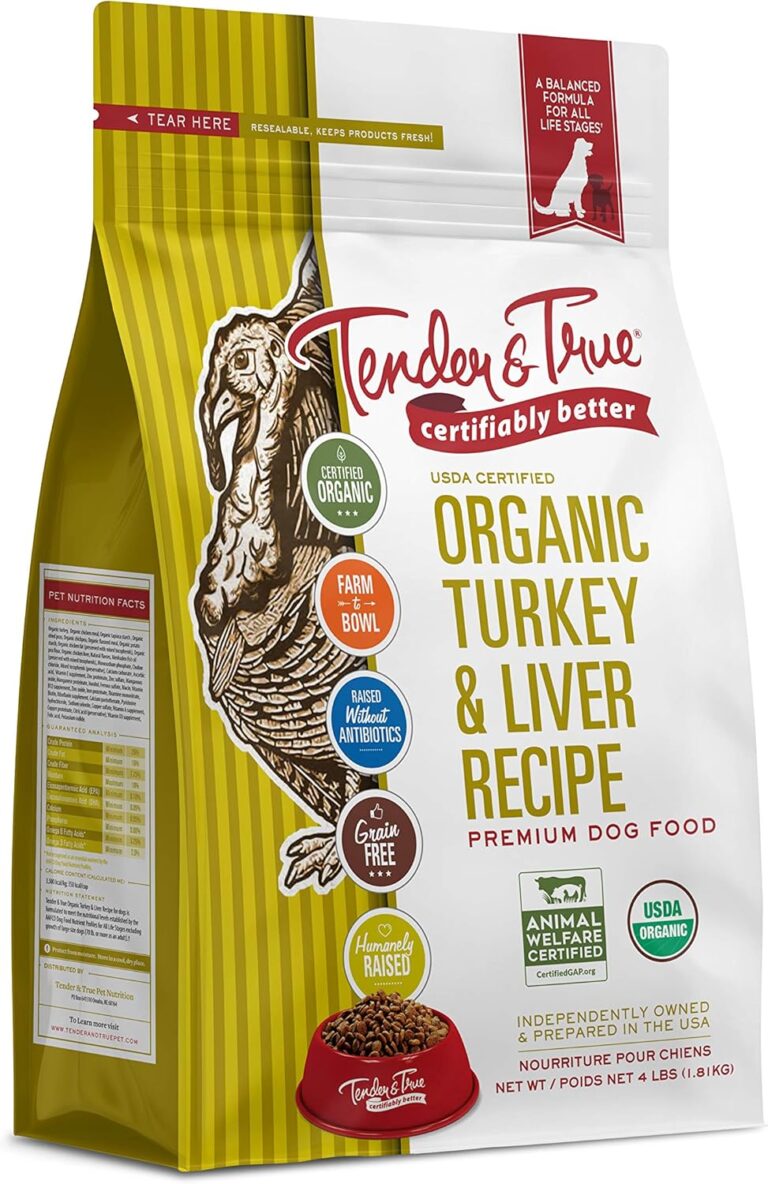 Tender & True Organic Turkey & Liver Recipe Dog Food, 4 lb