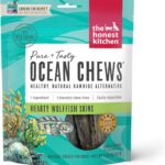 The Honest Kitchen Ocean Chews Hearty Wolffish Skins Dog Treats, 3.25 oz (Beams)