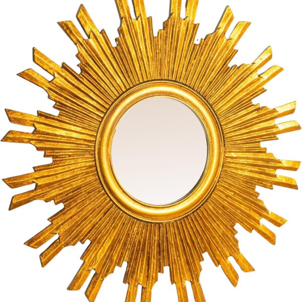 Creative Co-Op Gold Sunburst Mirror