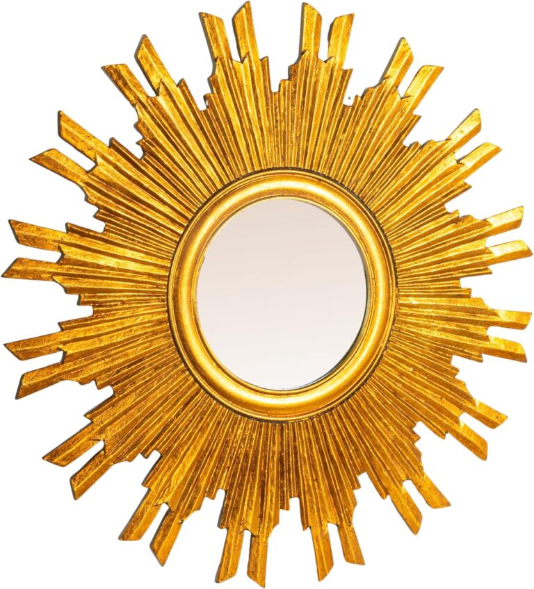 Creative Co-Op Gold Sunburst Mirror