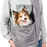 ARELLA Dog Sling Carrier for Small Dog Sling Carrier 5-15 lbs with Comfortable Adjustable Padded Shoulder Breathable Mesh for Travel Hands Free Daily Walk Outdoor Activities PDS08G