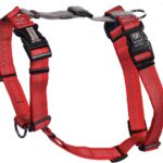 Blue-9 Reflective Buckle-Neck Balance Harness, Fully Customizable Fit No-Pull Harness with 3M Reflective Stitching, Ideal for Dog Training and Obedience, Made in The USA, Red, Small