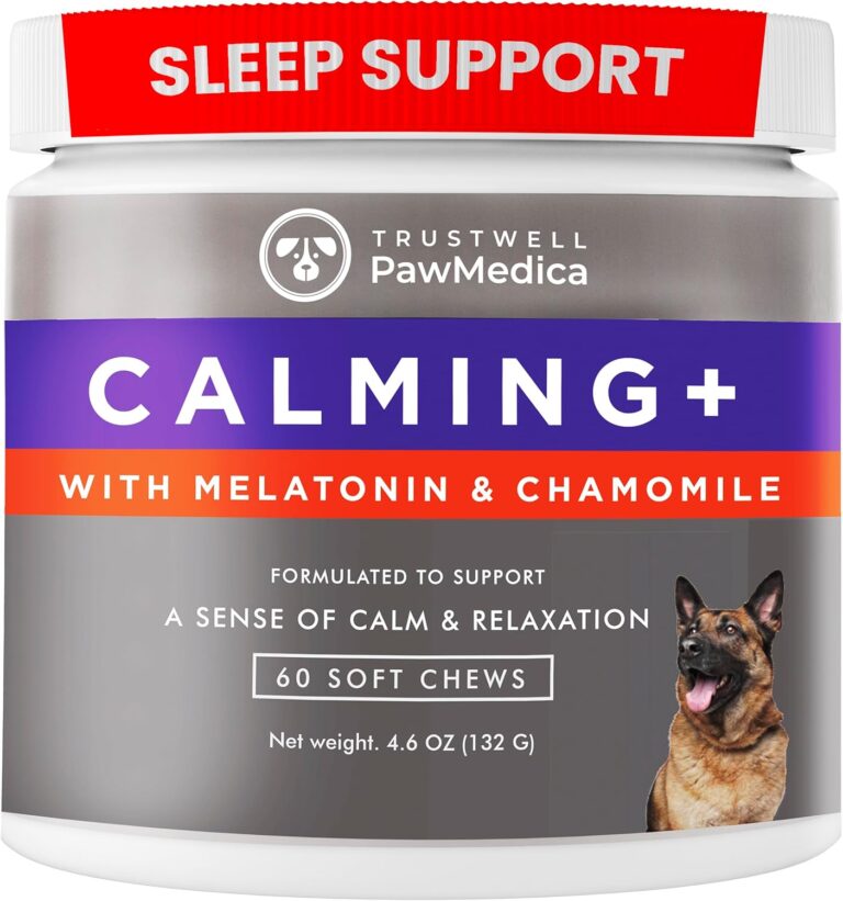 PawMedica Calming Chews for Dogs - Dog Sleep Supplement Melatonin for Dog Anxiety - Recommended Dog Calming Treats for Separation Anxiety and Barking Stress - Dog Melatonin Calming Bites for Fireworks