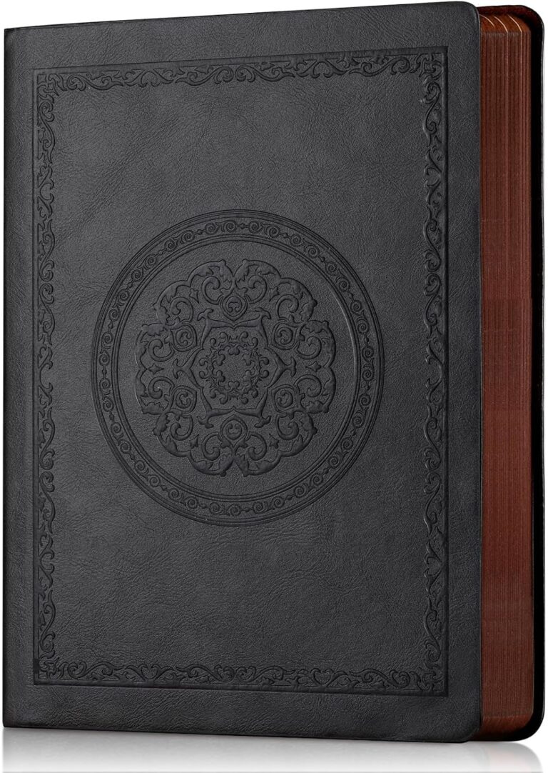 2026 Leather Vintage Journal Notebook,300 Pages,Leather Softcover Lined Journal Notebooks for Women Men,Notebook Journals for Writing Travel,Business,Office,5.7'' X 8.3'',Black