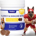 260 Bites Wellix Dog Allergy Chews & Immune Support, Anti Itch Dogs Chews - Dog Antioxidant Supplements - for Puppy, Small Medium & Large Dogs