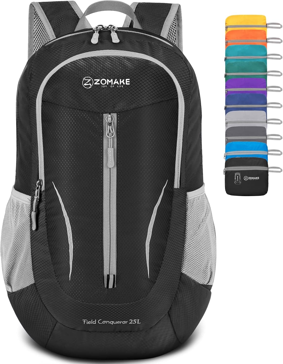 ZOMAKE Ultra Lightweight Packable Backpack 25L, Foldable Hiking Backpacks Water Resistant Small Folding Daypack for Travel(Black) ZOMAKE Ultra Lightweight Packable Backpack 25L, Foldable Hiking Backpacks Water Resistant Small Folding Daypack for Travel(Black)