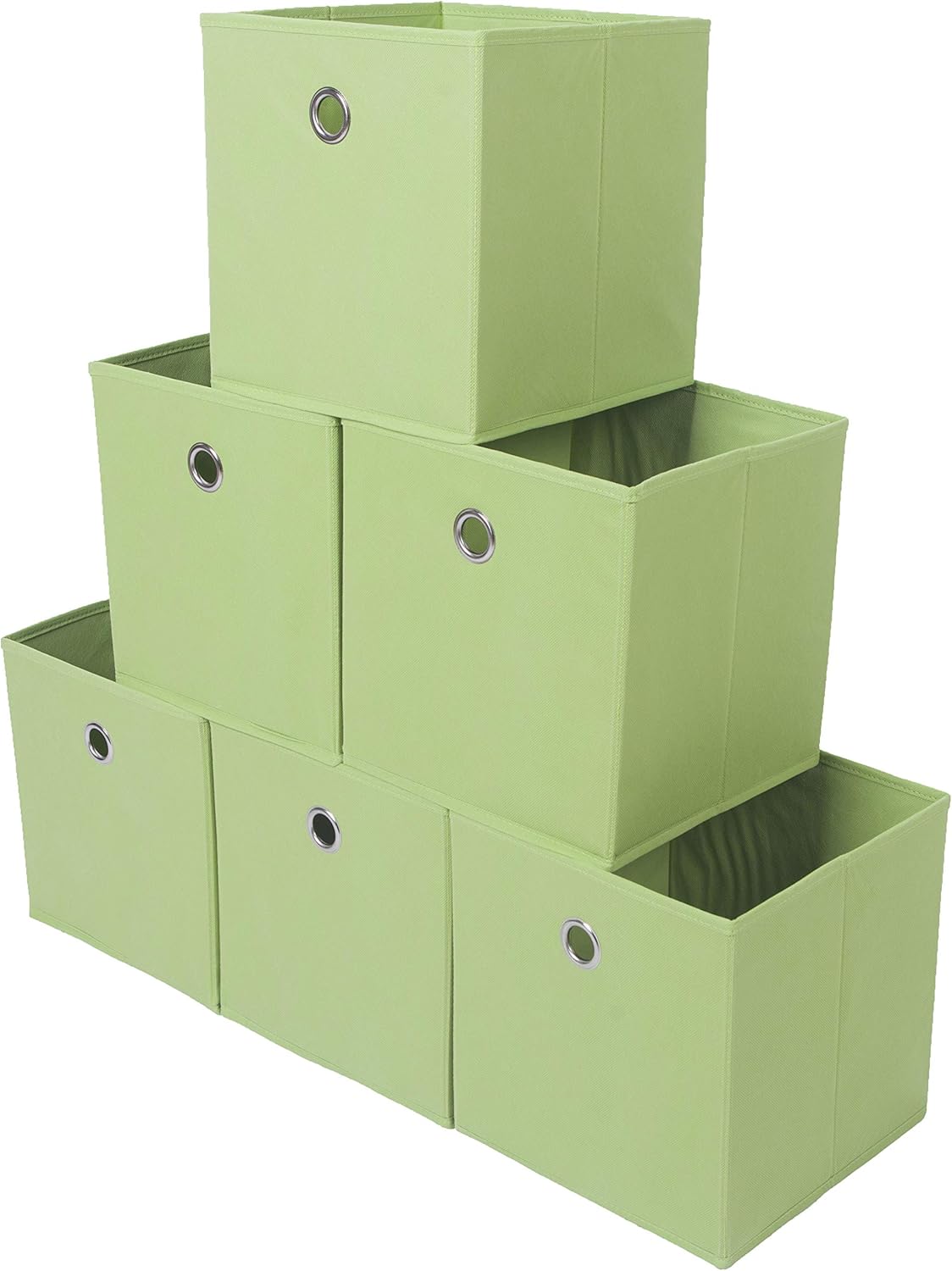 Amelitory Storage Bins Foldable Cube Organizer Fabric Drawer Set of 6 Green Amelitory Storage Bins Foldable Cube Organizer Fabric Drawer Set of 6 Green