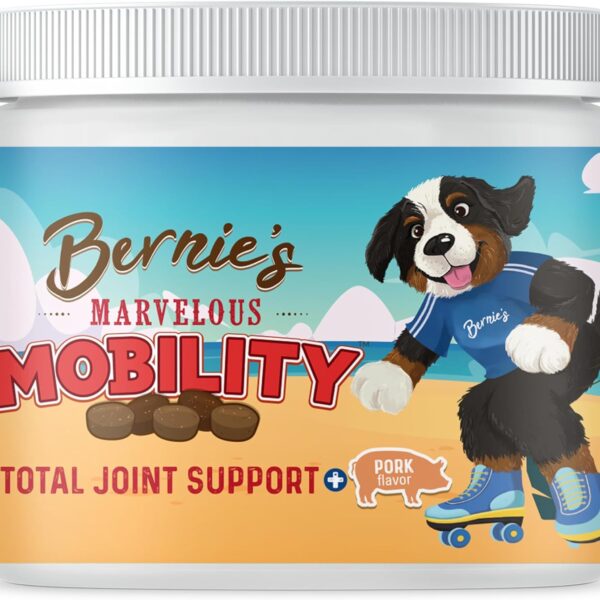 Bernie's Marvelous Mobility - Daily Total Joint Support for Dogs - 90 Soft Chews - Maintain & Rebuild Mobility, Supports Joint Tissue Health
