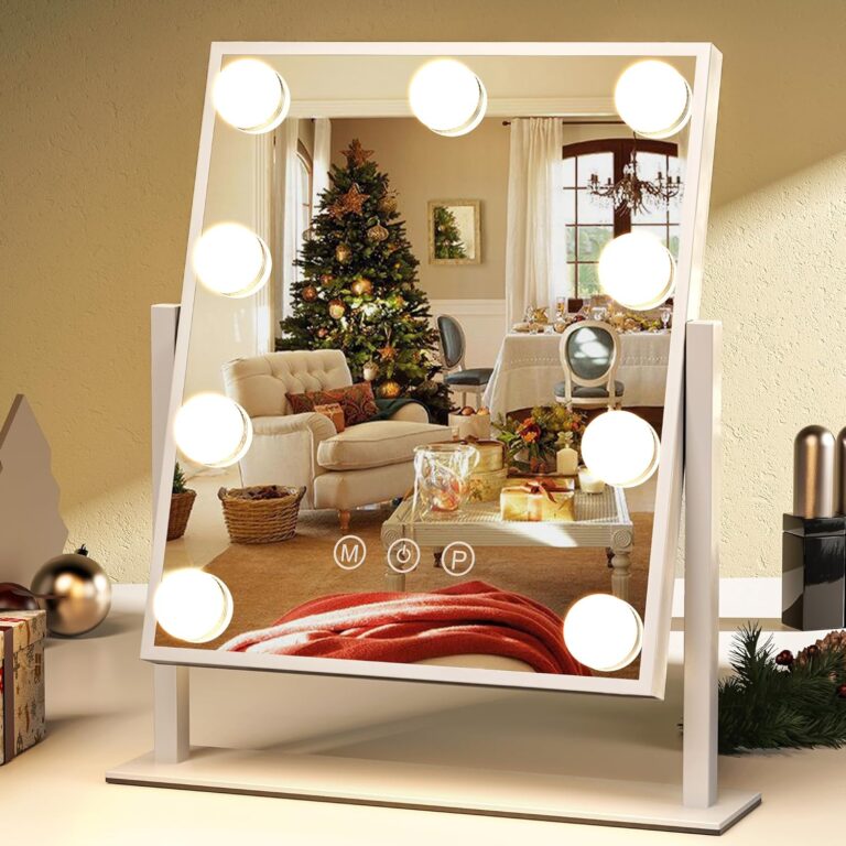 ZL ZELing Vanity Mirror with Lights,Makeup Mirror with Lights,Light up Mirrors with Smart Touch 3 Colors Dimmable,Mirror with Lights with 360 Rotation