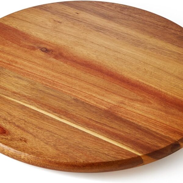 Acacia Wood Lazy Susan, Wood Turntable Tray Cabinet Organizer,14"