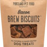 CRAFTED BY HUMANS LOVED BY DOGS Portland Pet Food Company Bacon Brew Biscuit Dog Treats (1 Pack, 5 oz Bag)  All Natural, Human-Grade, USA-Sourced and Made
