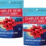 Charlee Bear Dog Training Treats for Small, Medium, or Large Pups, Crunchy Low Cal Dog Snack for Puppy Training, Made in USA (Chicken Soup & Garden Veggie) 16oz, 2 Pack