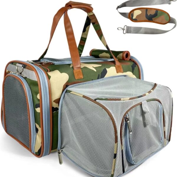 Mr. Peanut's Gold Series Standard Size Expandable Pet Carrier (Camo)