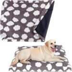 Faux Fur Dog Bed Covers  Ultra Soft Rose Velvet, Removable & Washable, Cozy & Durable,Large Pet Bed Cover Only (No Filling)  Gray, (Cloud Dark Gray, 36" L x 24" W x 4" Th)