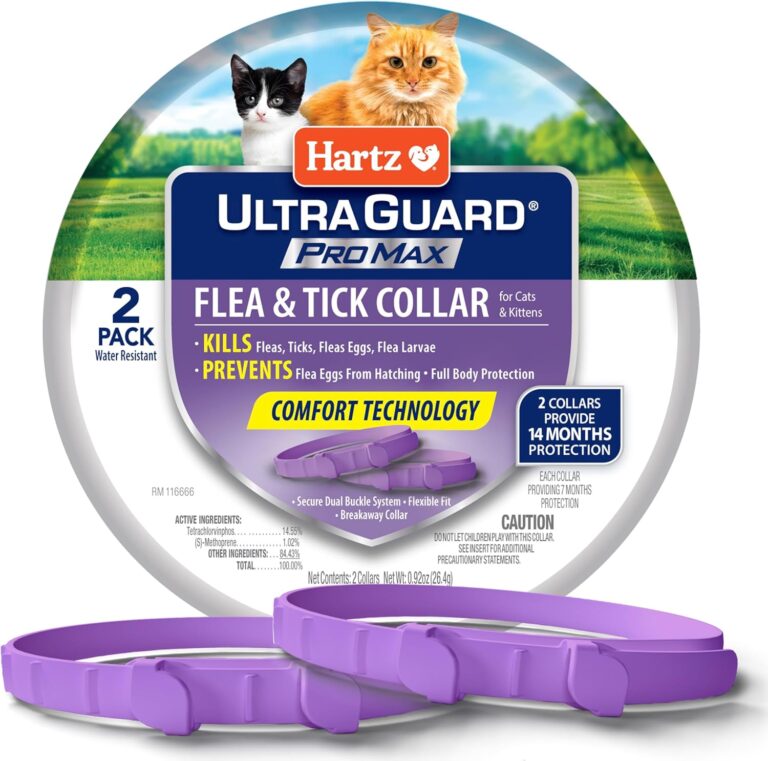 Hartz UltraGuard ProMax Flea & Tick Collar for Cats I 14 Months Protection I Soft & Comfortable | Flea & Tick Prevention I 2 Pack