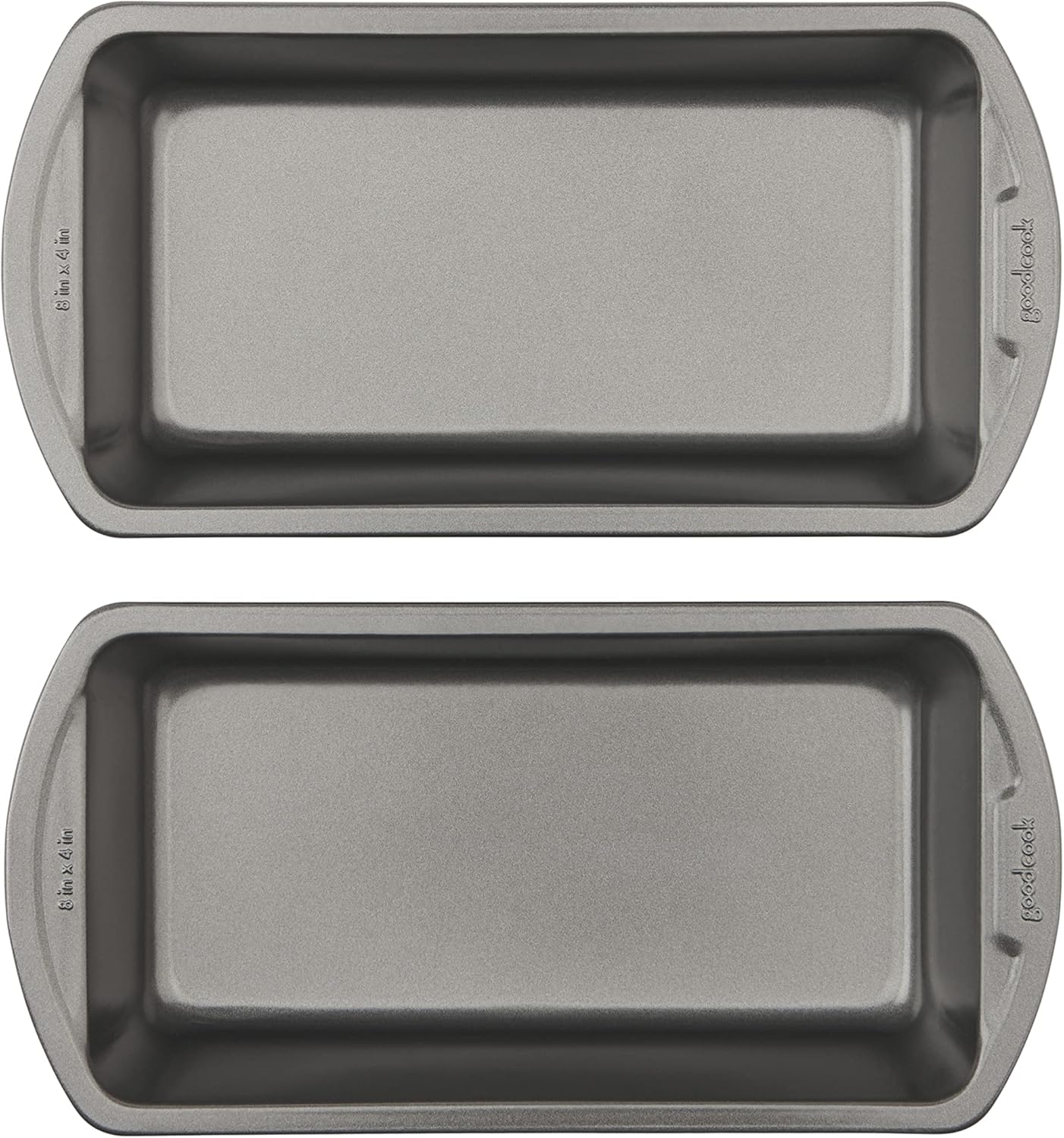 GoodCook Nonstick Loaf Pan 8 x 4-Inch Heavy-Duty Steel Bakeware with Easy-Clean Non-Stick Coating, Oven & Dishwasher Safe Pan for Meatloaf Breads Lasagnas Casseroles & More, Set of 2, Gray GoodCook Nonstick Loaf Pan 8 x 4-Inch Heavy-Duty Steel Bakeware with Easy-Clean Non-Stick Coating, Oven & Dishwasher Safe Pan for Meatloaf Breads Lasagnas Casseroles & More, Set of 2, Gray