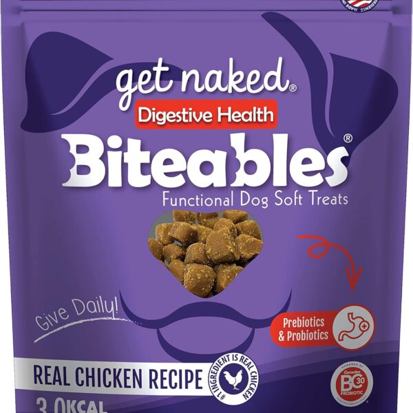 Get Naked Biteables Digestive Health Soft Dog Treats, 6 Oz Bag