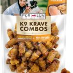 Pur Luv Dog Treats, K9 Kraves Combo Rawhide Free Bone Dog Treat, Peanut Butter and Chicken Flavor, Made with Real Peanut Butter and Chicken, 20 Count, Easily Digestible, Long-Lasting, High Protein