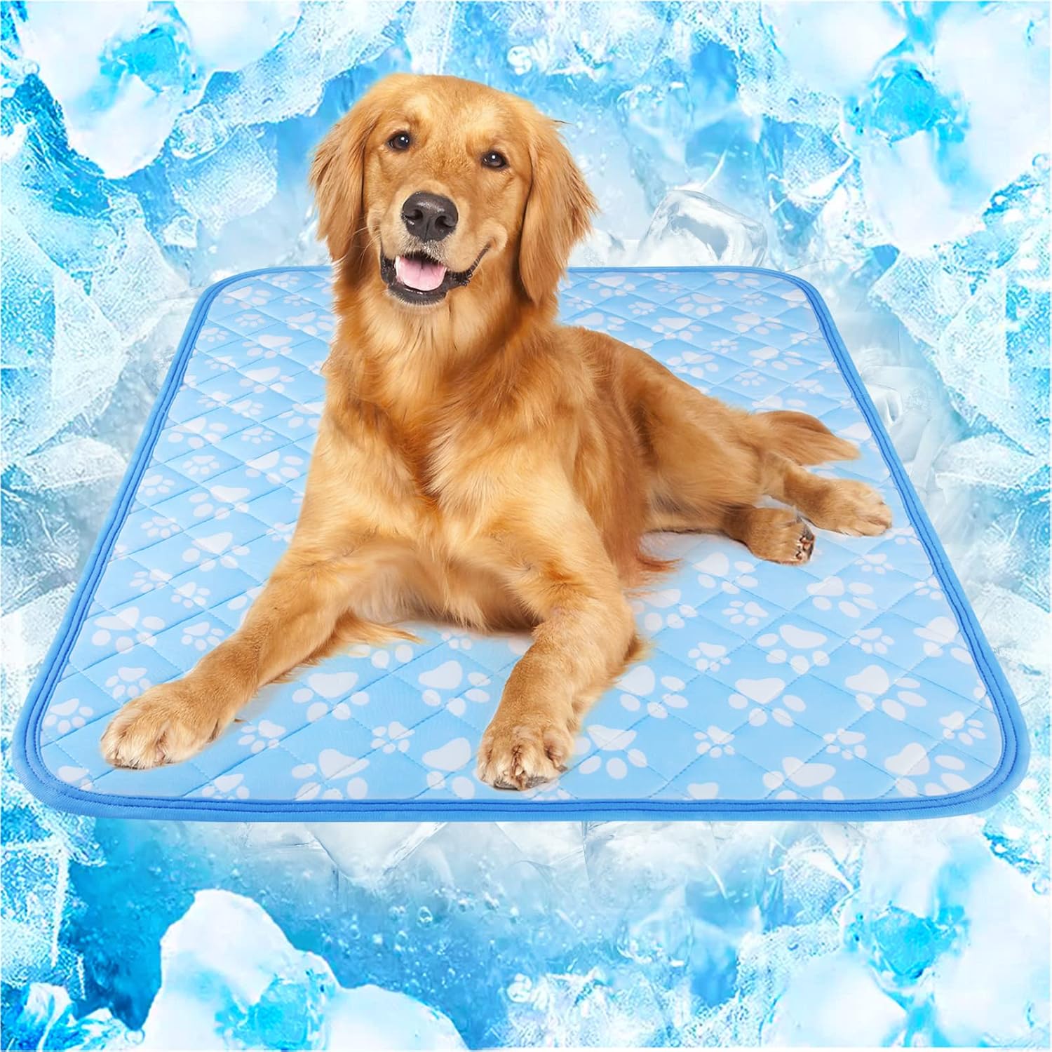 Rywell Cooling Mat for Dogs Extra Large, 44'' x 32'' Color Changing&Arc-Chill Cooling Fiber QMAX>0.5, Washable Non-Toxic Portable Kennel Dog Bed, Non-Slip&Foldable Crate Pad for Large Dog Rywell Cooling Mat for Dogs Extra Large, 44'' x 32'' Color Changing&Arc-Chill Cooling Fiber QMAX>0.5, Washable Non-Toxic Portable Kennel Dog Bed, Non-Slip&Foldable Crate Pad for Large Dog