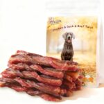 Triple Flavored Dog Treats Chicken, Duck & Beef Twists, Healthy Low Fat Dog Jerky Chews, High Protein Training Treats Snacks for Small Medium Large Breed, 10.6 oz