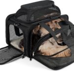 top and 1 Side Expandable, 17x11x11 Soft-Sided pet Carrier, TSA and American/Delta/United Airline Approved,for Small Dog/Puppy/cat underseat in Airplane and Vet.