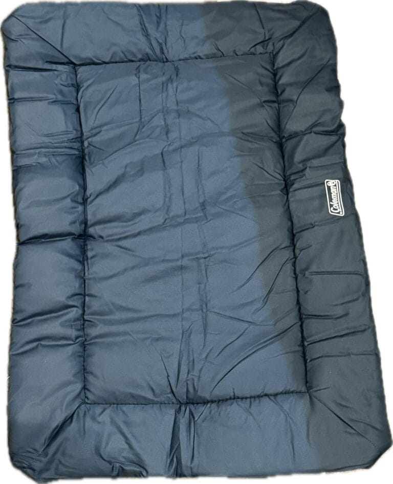 Coleman Dog Bed | Roll Up Foldable Packable Pet Mat Travel Beds | 24" x 36" x 2" | Navy Blue & Black