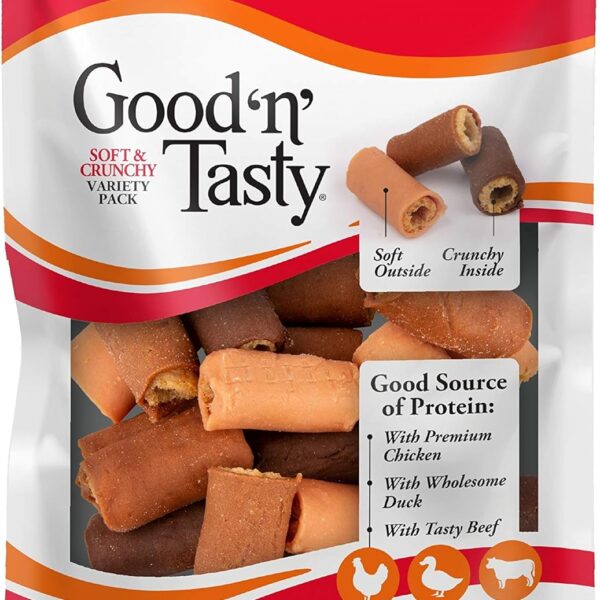 Good N Tasty Soft And Crunchy Variety Pack, 3 Ounces, Treats For Dogs