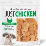 JustFoodForDogs Healthy Dog Treats, Single-Ingredient, Chicken Breast, 5 oz