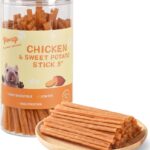 PAWUP Dog Treats, Chicken & Sweet Potato Sticks, High-Protein Natural Snacks, Grain-Free & Rawhide-Free, Easy to Digest, 10.58 oz