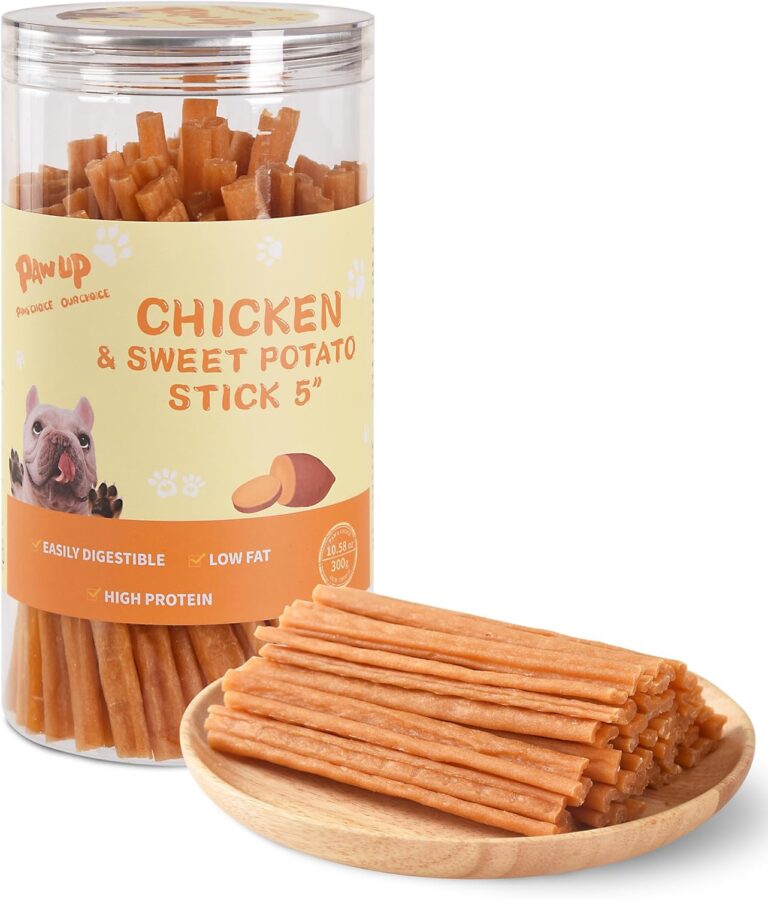 PAWUP Dog Treats, Chicken & Sweet Potato Sticks, High-Protein Natural Snacks, Grain-Free & Rawhide-Free, Easy to Digest, 10.58 oz