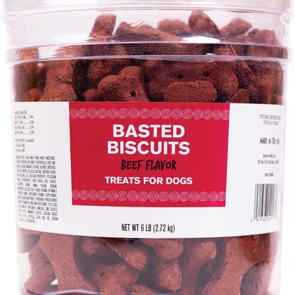 Pet Life Basted Beef Flavor Biscuits Dog Treats, 6lb