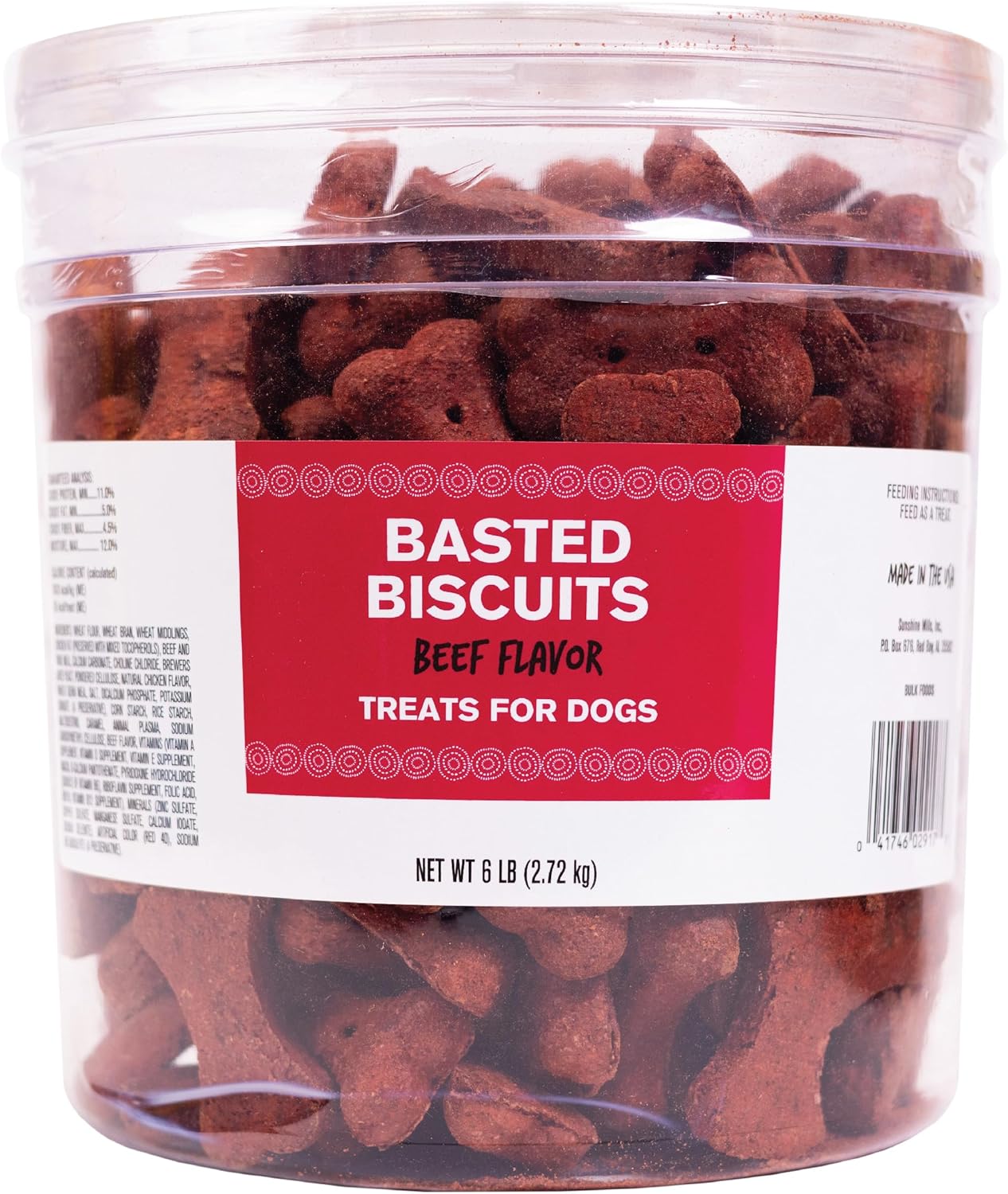Pet Life Basted Beef Flavor Biscuits Dog Treats, 6lb Pet Life Basted Beef Flavor Biscuits Dog Treats, 6lb