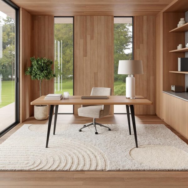 nuLOOM Gloria Beige, 5' 3" x 7' 3", Abstract, Shag, Soft and Cozy, Plush, High Traffic, Stain Resistant, Easy Clean, Durable Area Rug for Bedroom, Living Room, Dining Space, Den, Foyer, Entryway