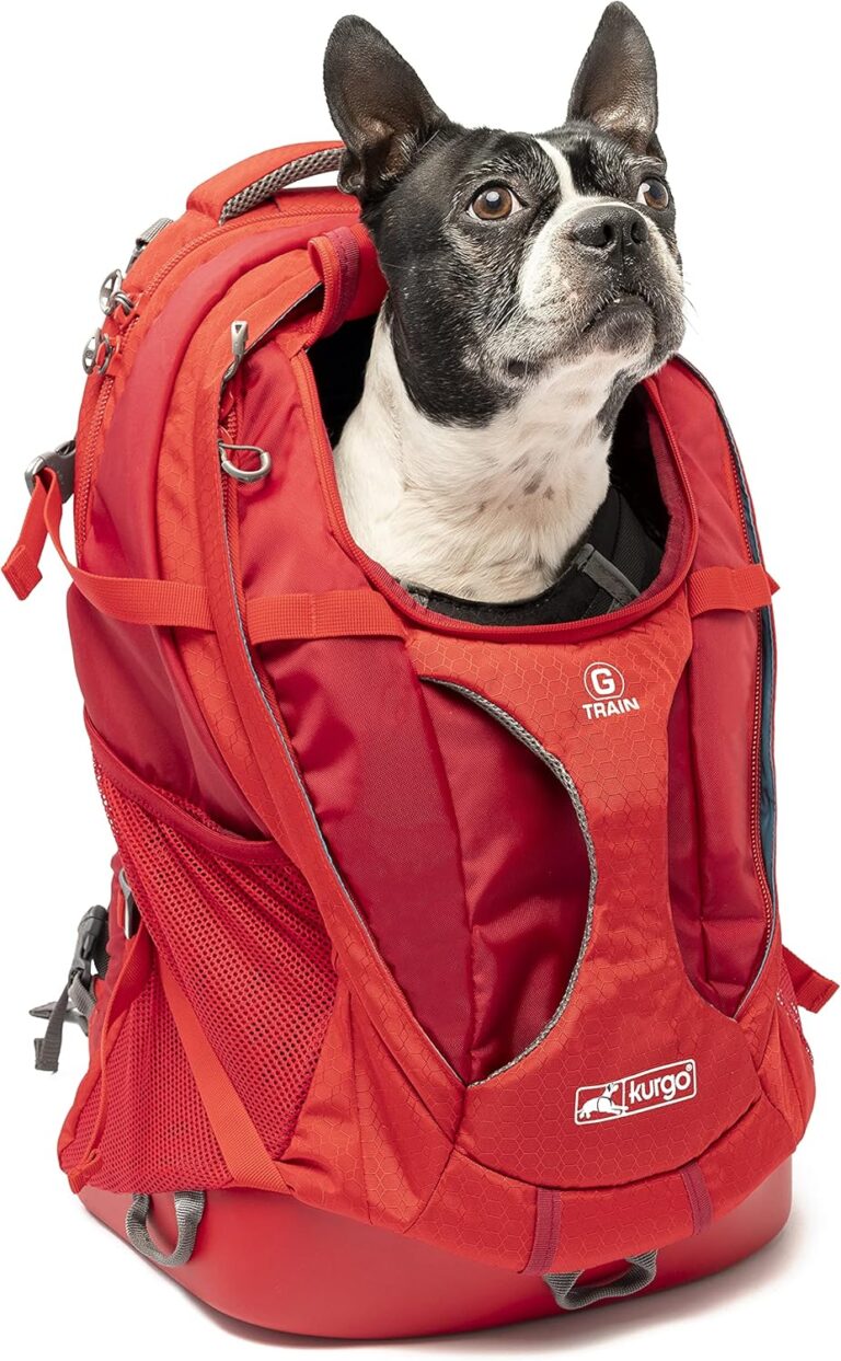 Kurgo G-Train Dog Carrier Backpack - Comfortable Travel Bag - Waterproof Armorsole Base - Convertible Backpack to Carrier - Padded Laptop Compartment - Hands-Free Pet Travel Backpack
