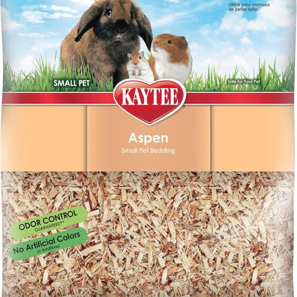 Kaytee Aspen Small Animal Pet Bedding For Pet Guinea Pigs, Rabbits, Hamsters, Gerbils, and Chinchillas, 52.4 Liters